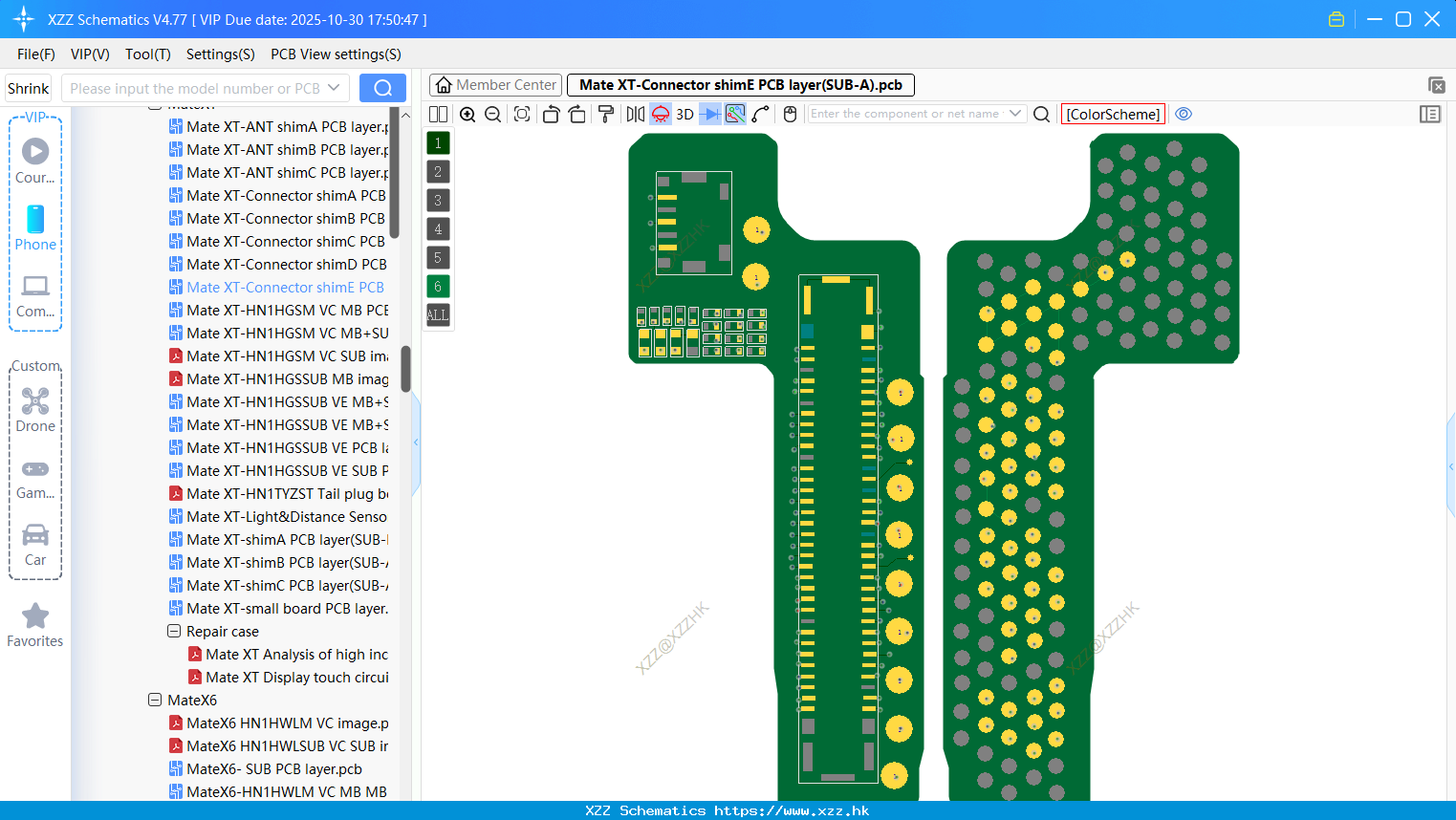 Huawei Mate XT-Connector ShimE PCB Layer(SUB-A)